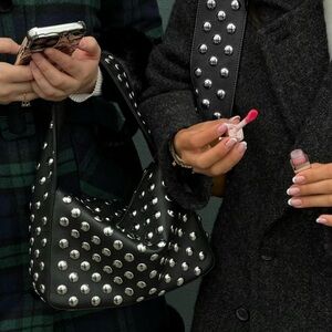 Studded Black Handbag